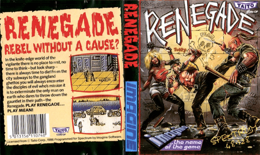 Renegade box art for ZX Spectrum